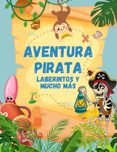 Laberintos y mucho más: Aventura Pirata de 4 a 9 Años