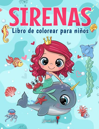 Sirenas – Libro de Colorear de 4 a 8 años