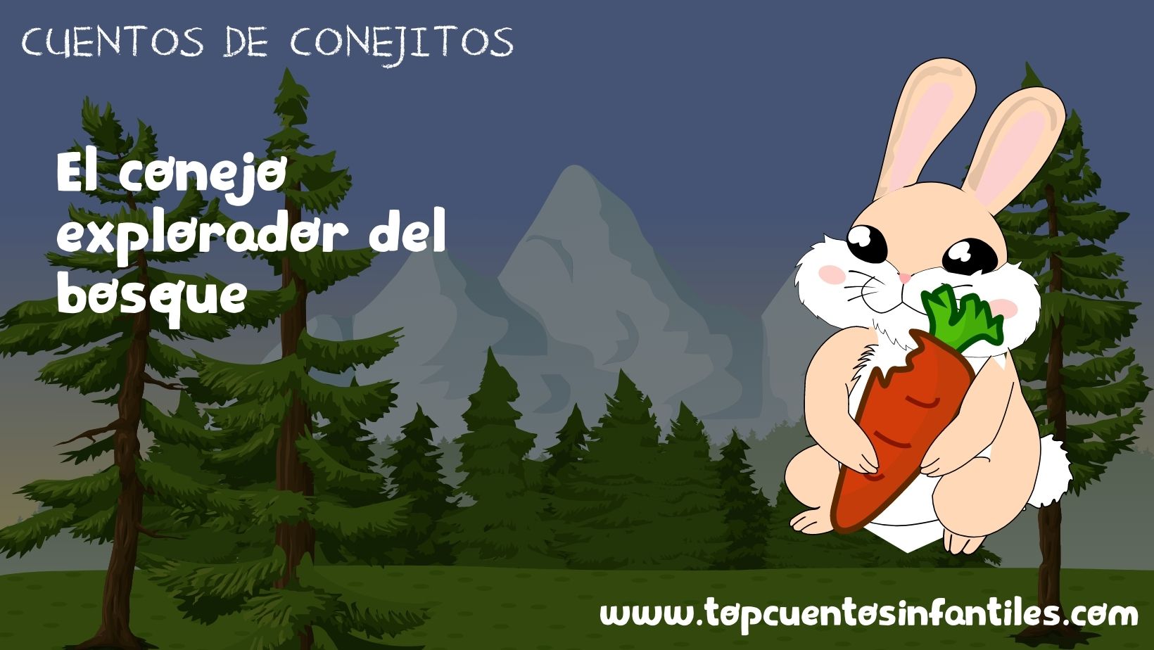 El conejo explorador del bosque
