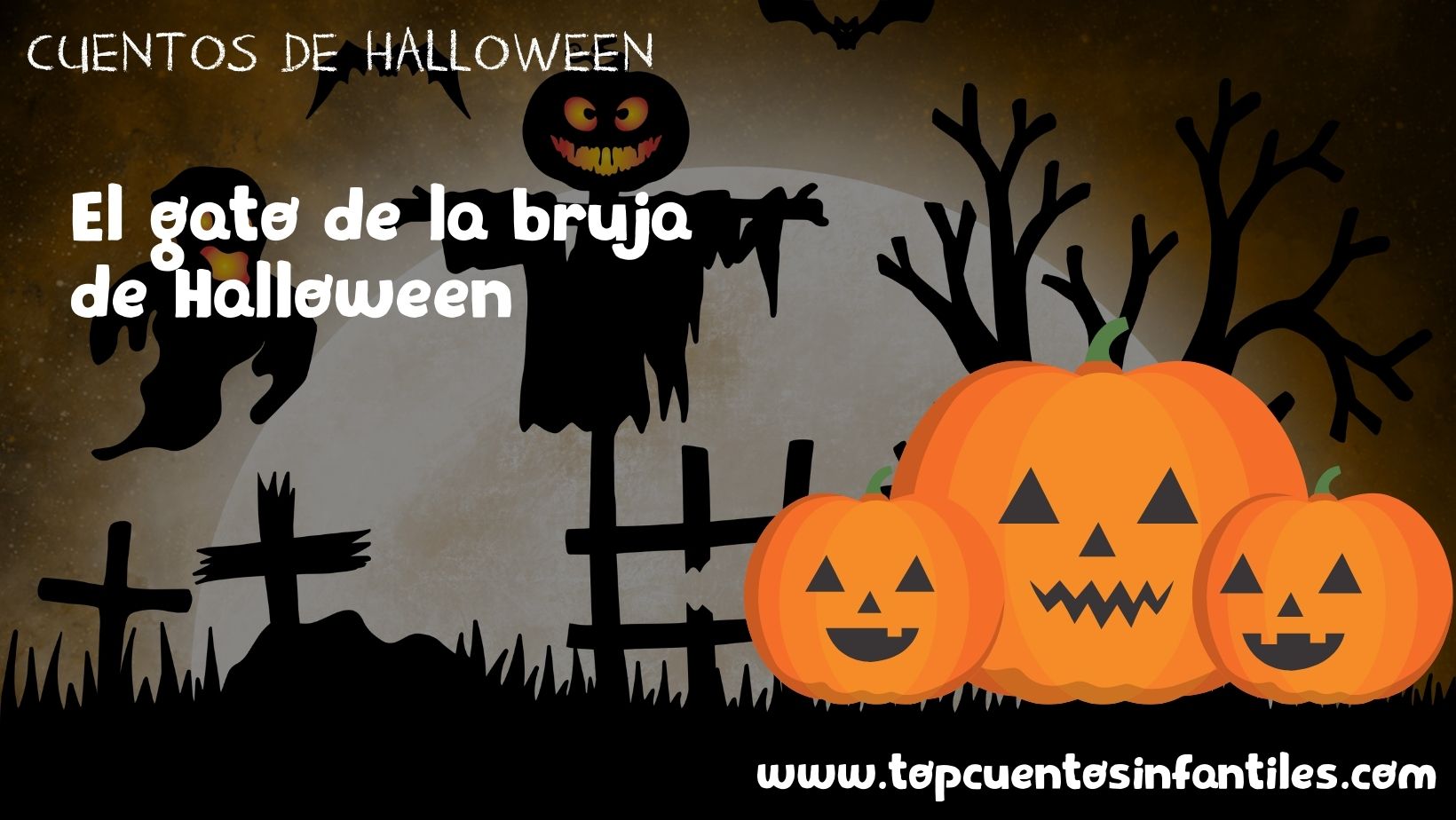 El gato de la bruja de Halloween