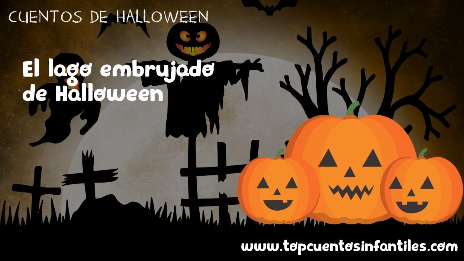 El lago embrujado de Halloween Cuentos infantiles 2024