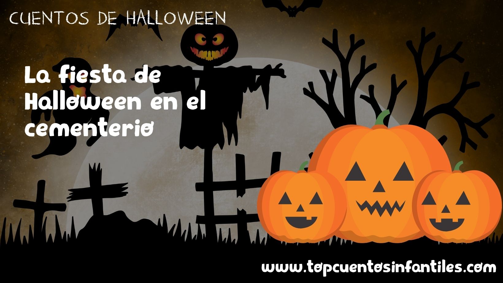 La fiesta de Halloween en el cementerio