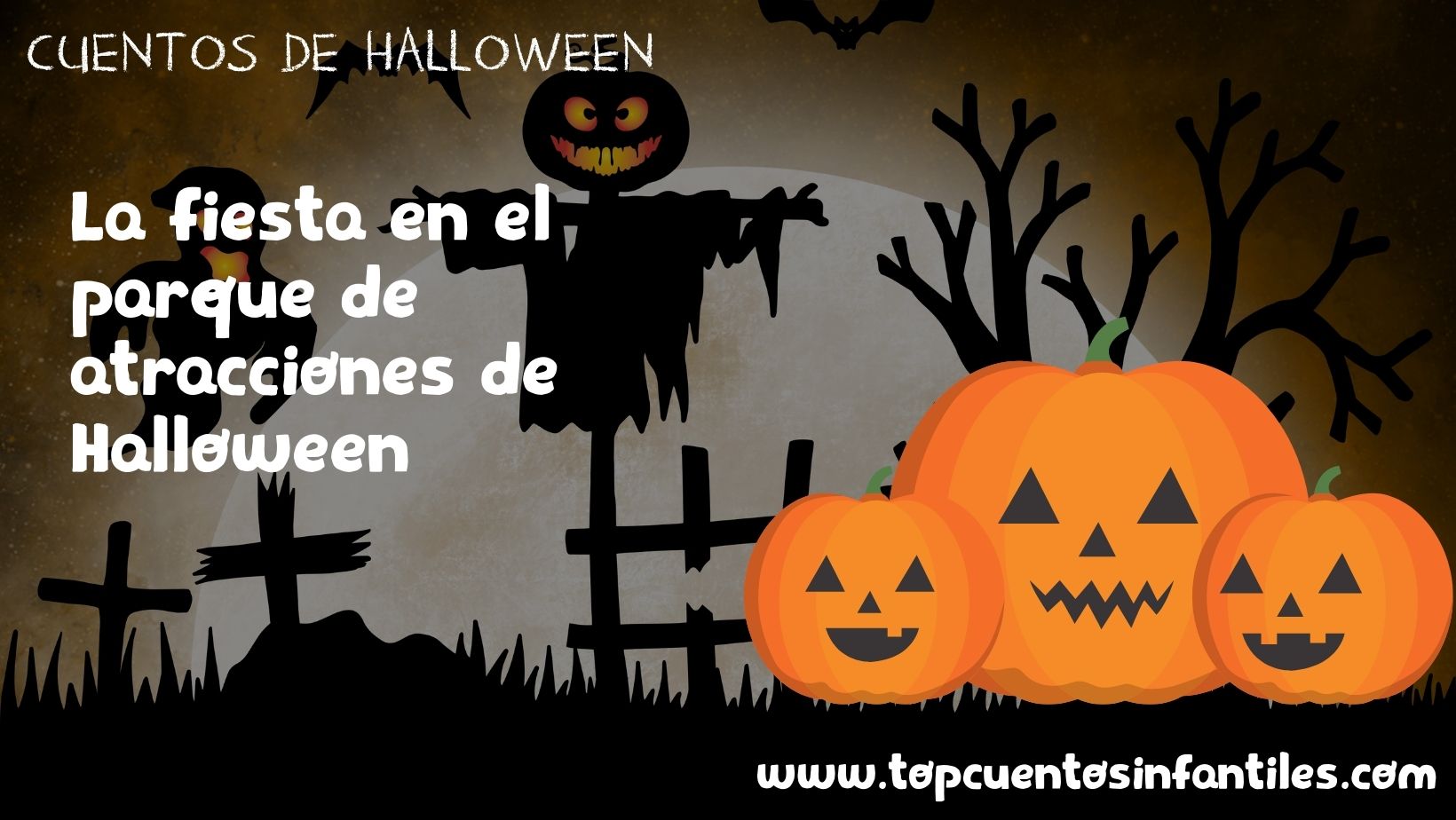 La fiesta en el parque de atracciones de Halloween