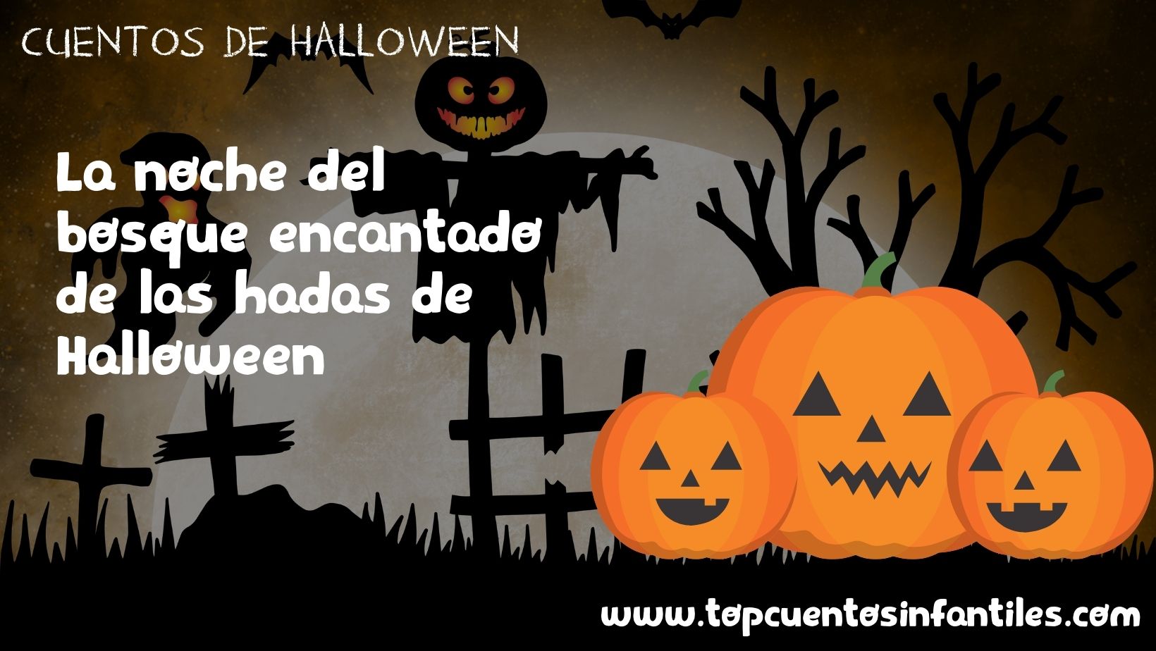 La noche del bosque encantado de las hadas de Halloween